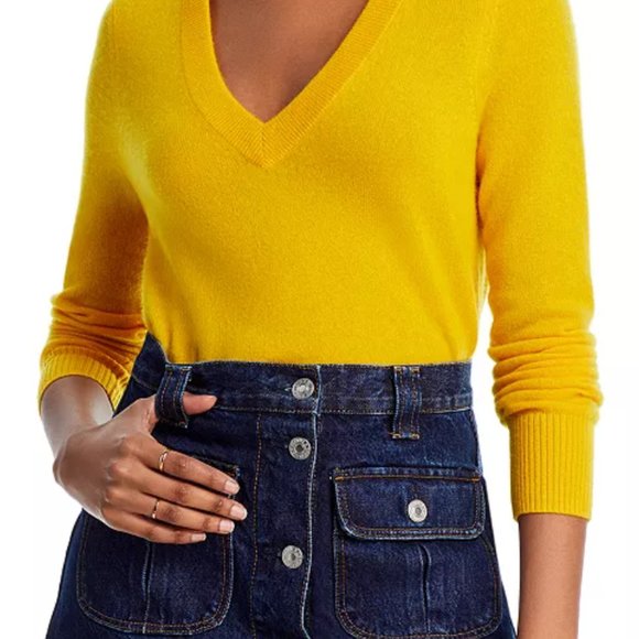 Gorgeous Yellow Cashmere Sweater - Picture 3 of 3